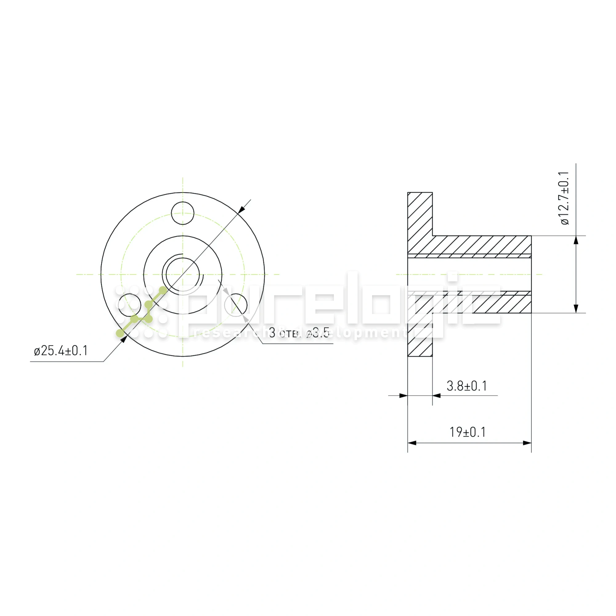 Гайка TRF-6.35x1.58 588 Гайка TRF-6.35x1.58 фото