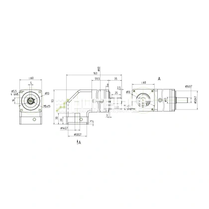 Редуктор планетарный угловой 60WPLF15K-14S 38 197 Редуктор планетарный угловой 60WPLF15K-14S фото