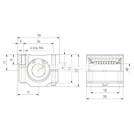 Модуль опорный регулируемый SCJ8 фото