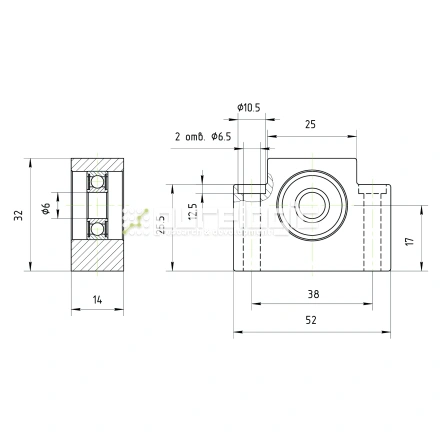Опора ШВП подшипниковая BF6-C5 фото