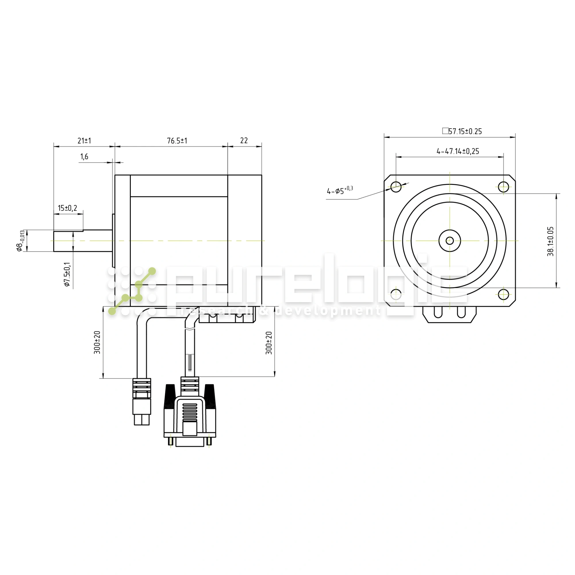 Двигатель шаговый с энкодером YK257EC80E1 10 940 Двигатель шаговый с энкодером YK257EC80E1 фото