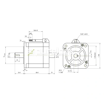 Двигатель шаговый биполярный 86CM45-SZ фото