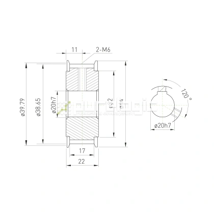 Шкив зубчатый BSY-25-5M-15-A-N20 1 141 Шкив зубчатый BSY-25-5M-15-A-N20 фото