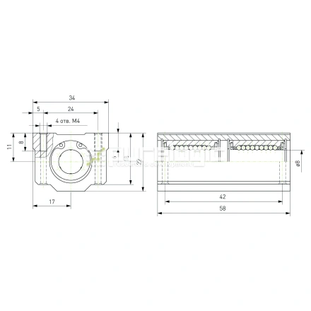 Модуль опорный удлиненный SC8L-UU фото