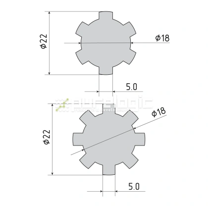 Шлицевой вал SS-18x22 фото