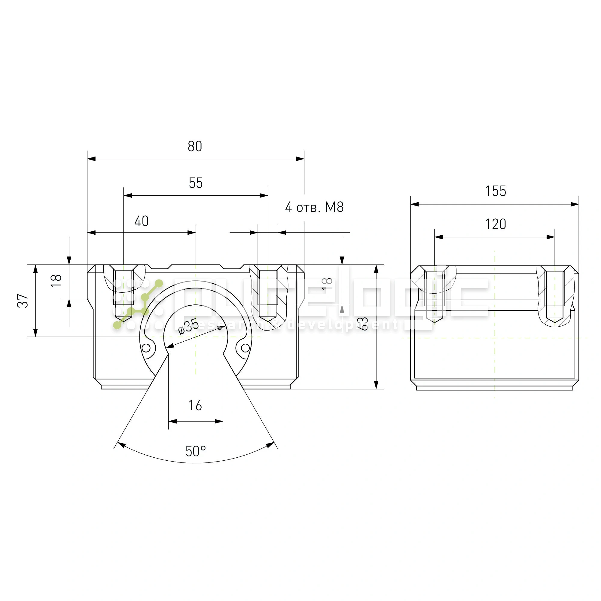 Модуль опорный удлиненный SBR35L 4 095 Модуль опорный удлиненный SBR35L фото