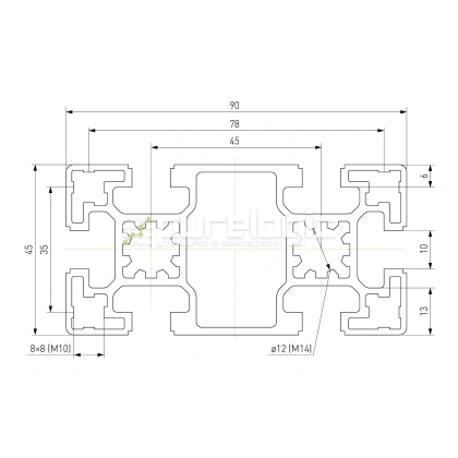 Профиль алюминиевый HXB4590BB-10 3 870 Профиль алюминиевый HXB4590BB-10 фото