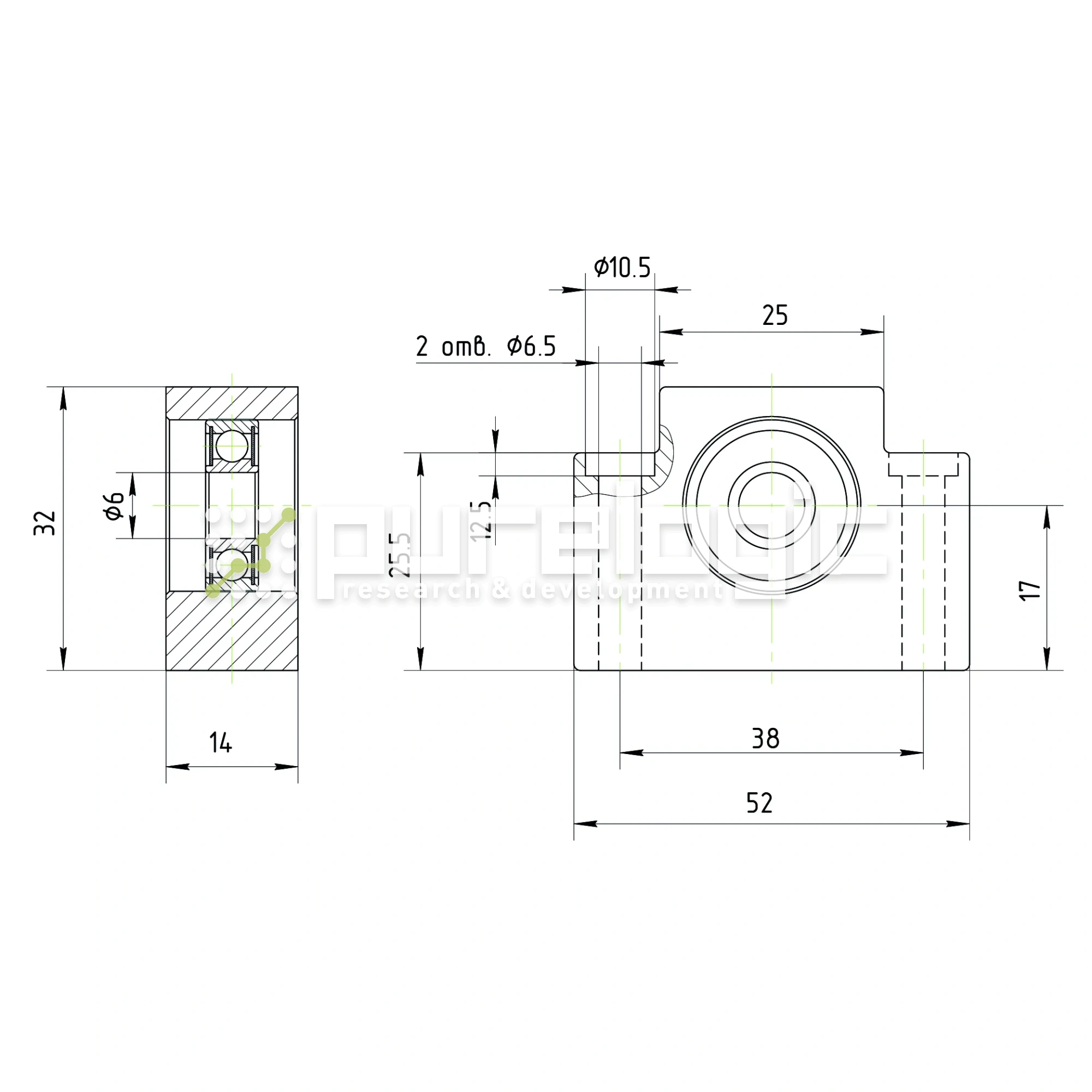 Опора ШВП подшипниковая BF6 3 836 Опора ШВП подшипниковая BF6 фото