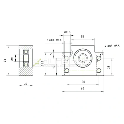 Опора ШВП подшипниковая BF12-C5 2 442 Опора ШВП подшипниковая BF12-C5 фото