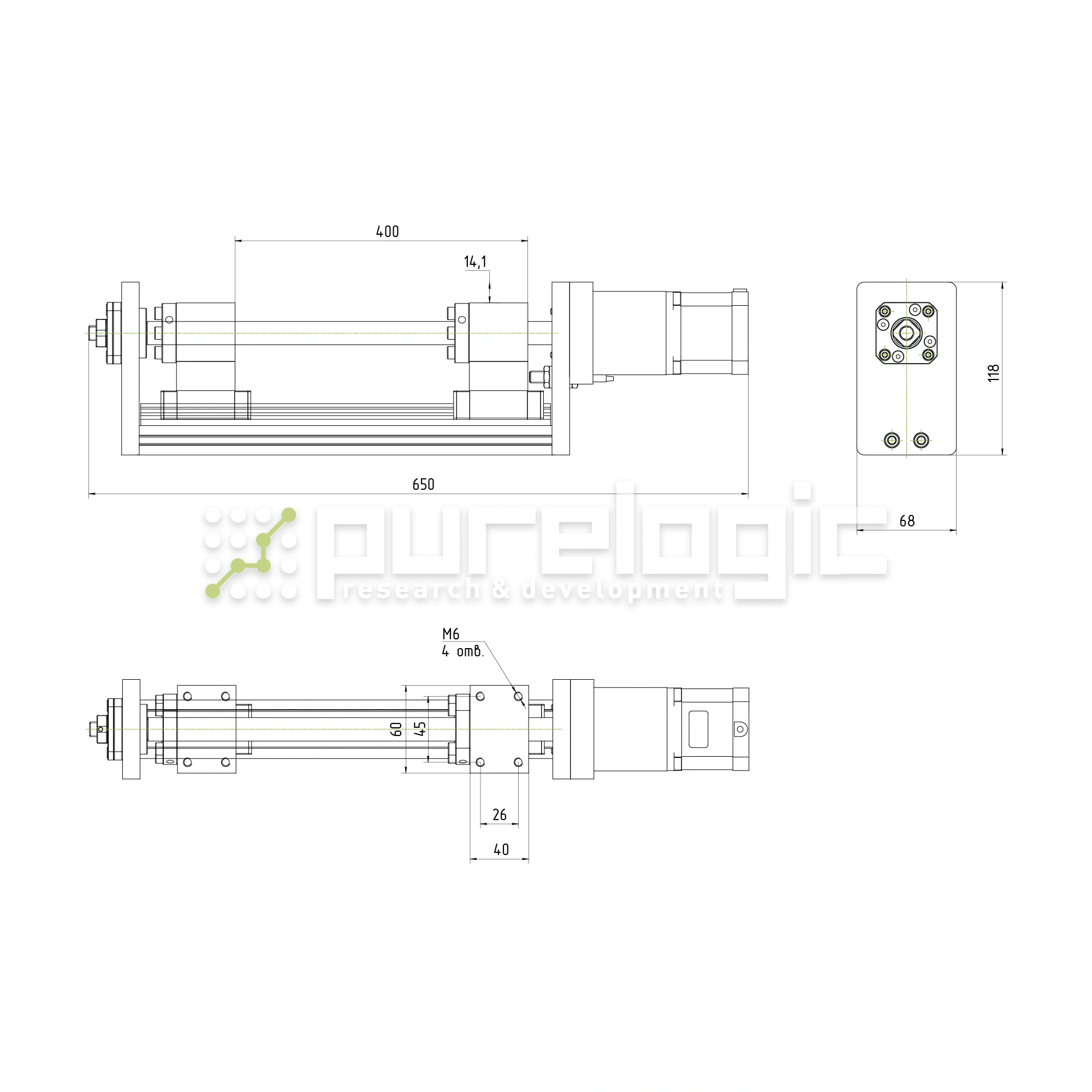 Модуль линейного перемещения PLLM-71-400 48 403 Модуль линейного перемещения PLLM-71-400 фото