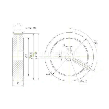 Шкив зубчатый BLA-40-3M-15-A-N16 1 364 Шкив зубчатый BLA-40-3M-15-A-N16 фото
