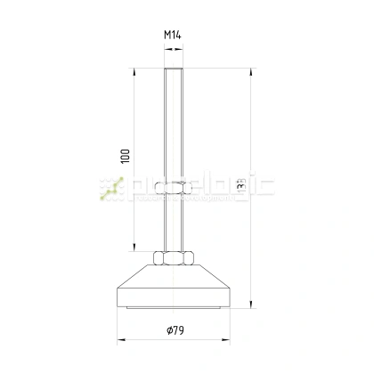 Виброопора DJG80-M14*100 фото