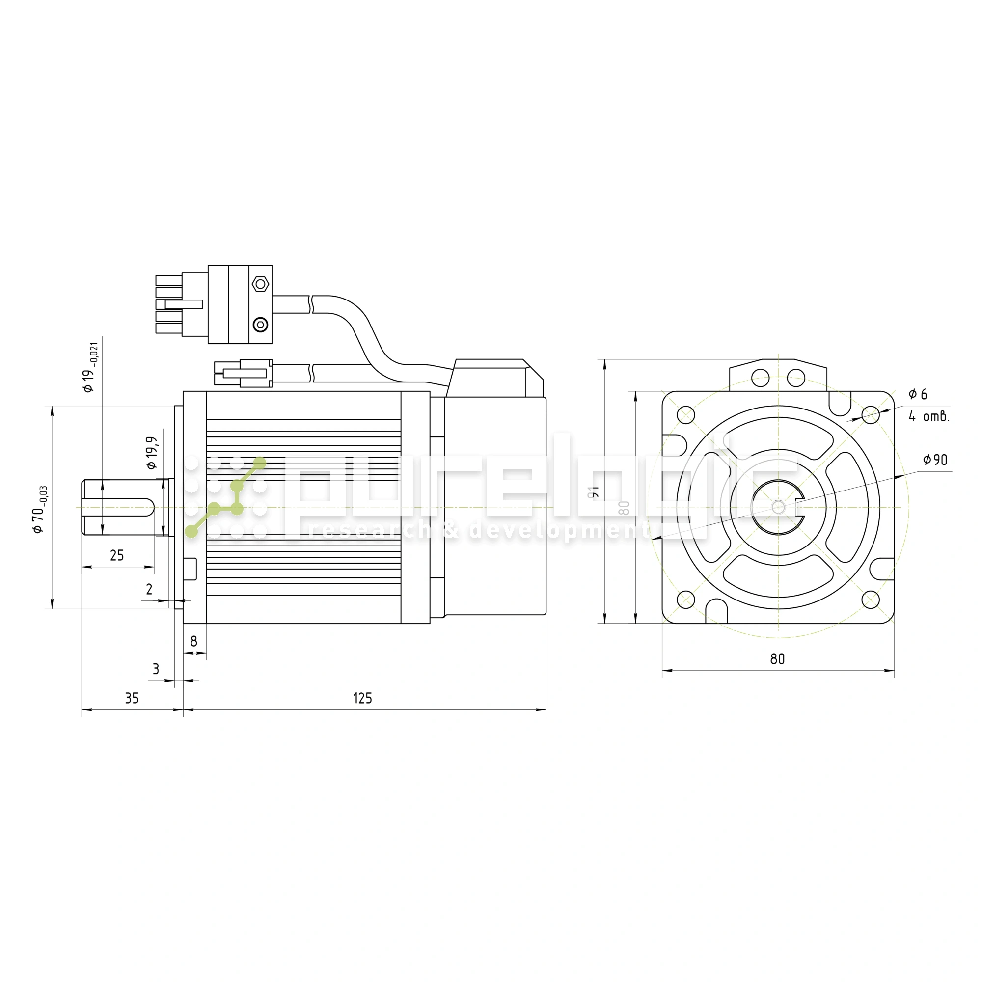 Серводвигатель 80ST-M01330 24 959 Серводвигатель 80ST-M01330 фото