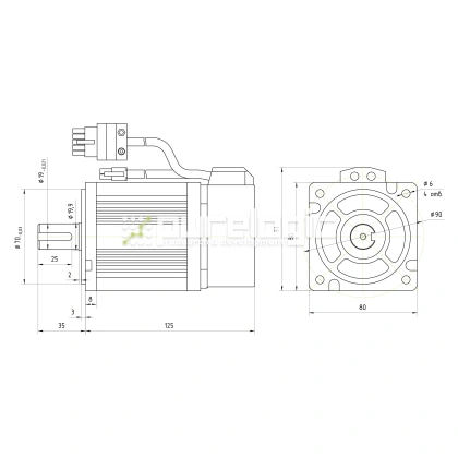 Серводвигатель 80ST-M01330 24 959 Серводвигатель 80ST-M01330 фото