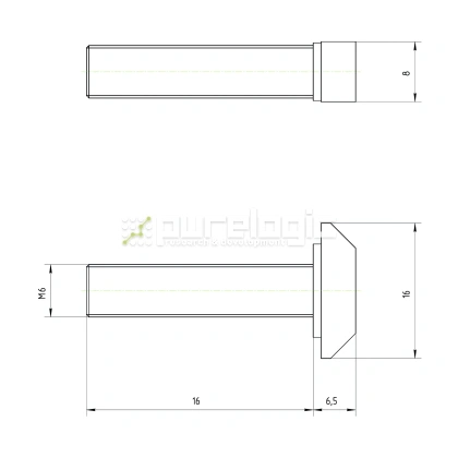 Болт Т-образный 30TS6x16 13 Болт Т-образный 30TS6x16 фото