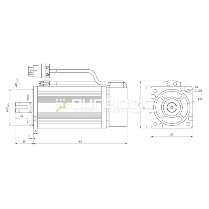 Серводвигатель 80ST-M03520 27 718 Серводвигатель 80ST-M03520 фото