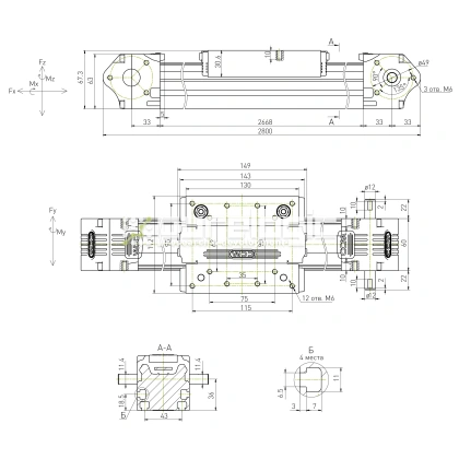 Модуль линейного перемещения CCM-W60-2800-5A 141 985 Модуль линейного перемещения CCM-W60-2800-5A фото