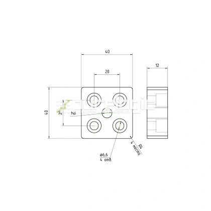 Пластина 4040ESGJ-M8 344 Пластина 4040ESGJ-M8 фото