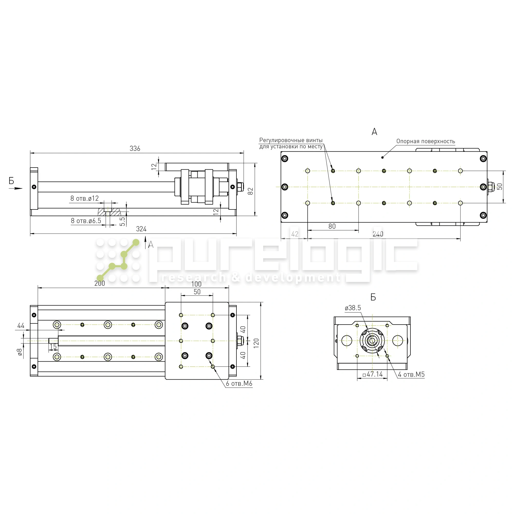 Модуль линейного перемещения PLLM-12-200 33 723 Модуль линейного перемещения PLLM-12-200 фото