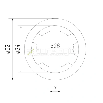 Шлицевая втулка SN-28x34 фото