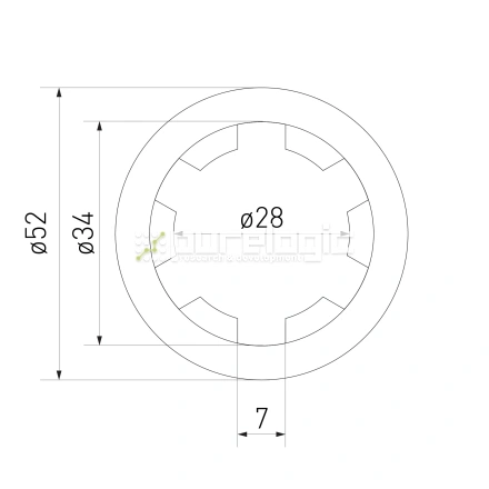 Шлицевая втулка SN-28x34 фото