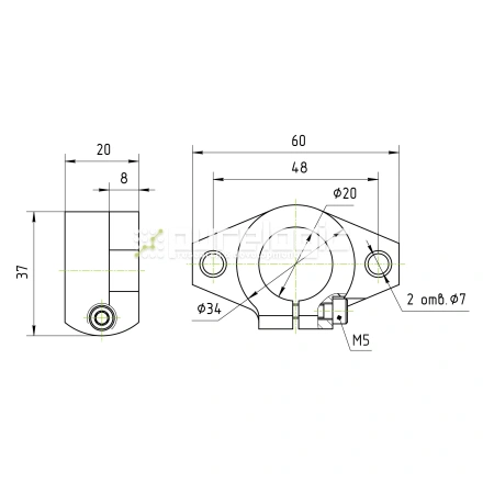Держатель вала SHF20 фото