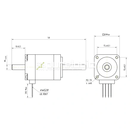 Двигатель шаговый PL20HD28-D4 фото