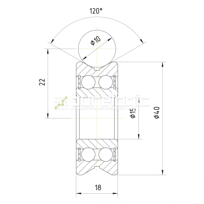 Опорный ролик LV202-40ZZ фото
