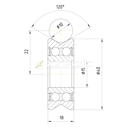 Опорный ролик LV202-40ZZ фото
