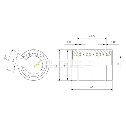 Втулка шариковая LM30-OP фото
