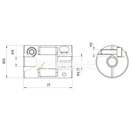 Муфта соединительная BF-2025-6.35-8 фото