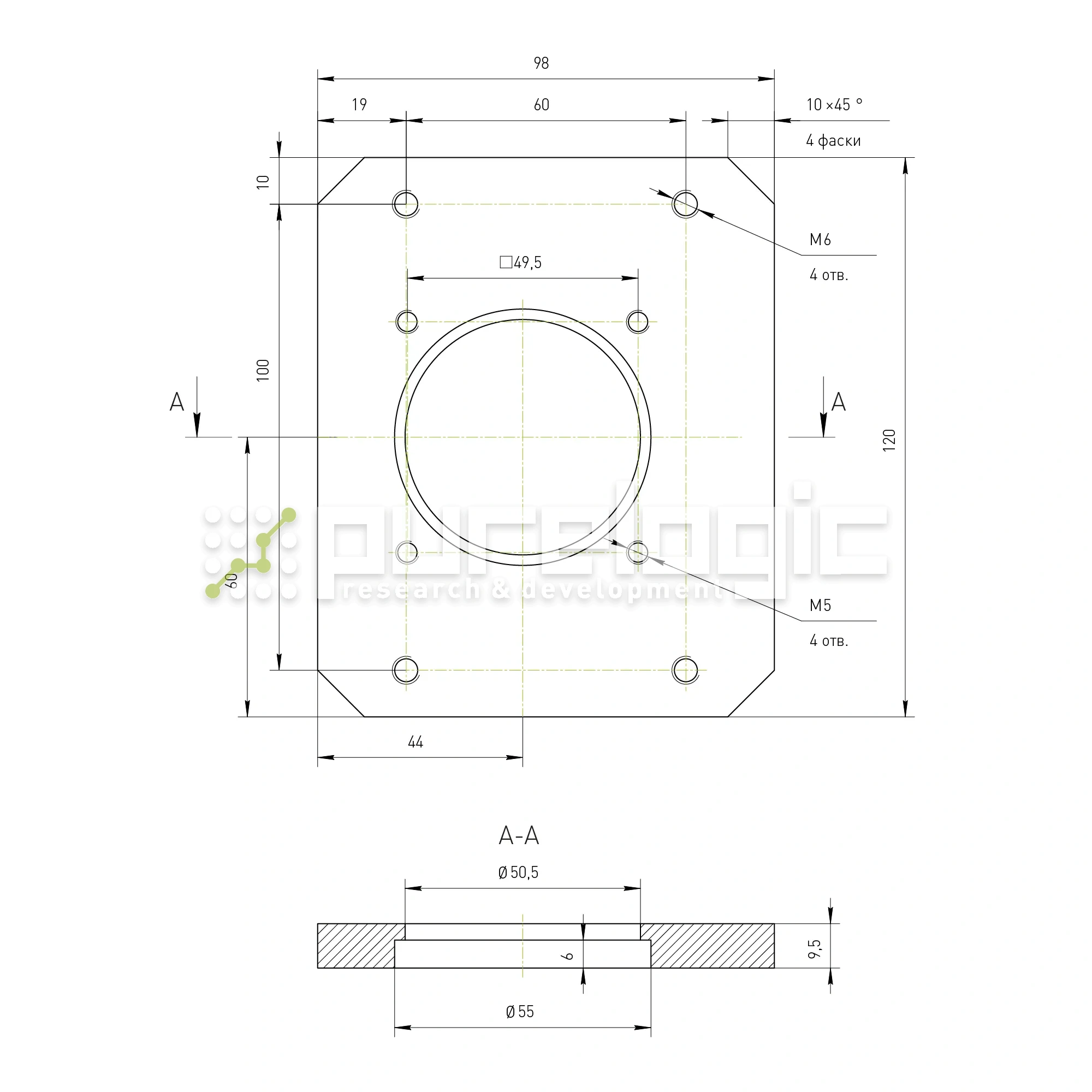 Кронштейн двигателя RY-MB60 3 134 Кронштейн двигателя RY-MB60 фото