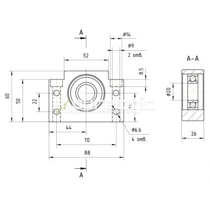 Опора ШВП Hiwin BF20-C5 8 008 Опора ШВП Hiwin BF20-C5 фото
