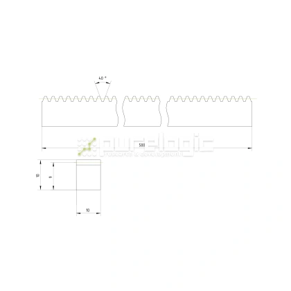 Рейка прямозубая RS1-1010 2 407 Рейка прямозубая RS1-1010 фото
