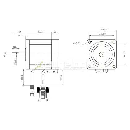 Двигатель шаговый с энкодером YK260EC86E1 12 760 Двигатель шаговый с энкодером YK260EC86E1 фото