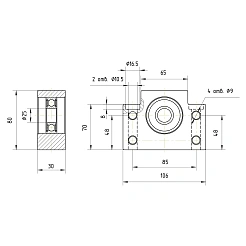 Опора ШВП подшипниковая BF25-C5