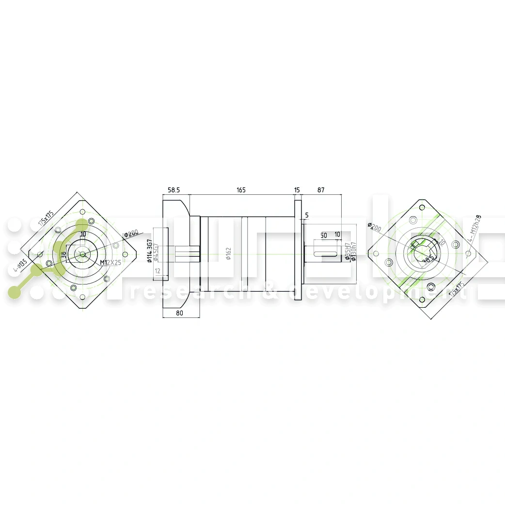 Редуктор планетарный 160PLF20K-35S-D35 97 299 Редуктор планетарный 160PLF20K-35S-D35 фото