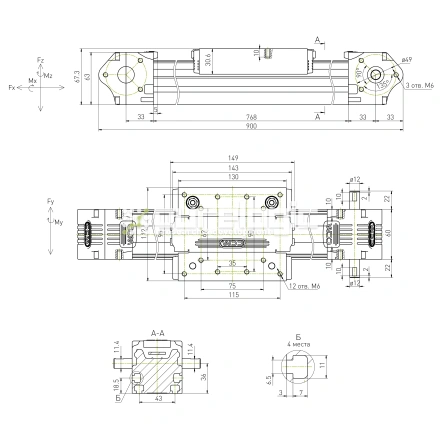 Модуль линейного перемещения CCM-W60-900-5A фото