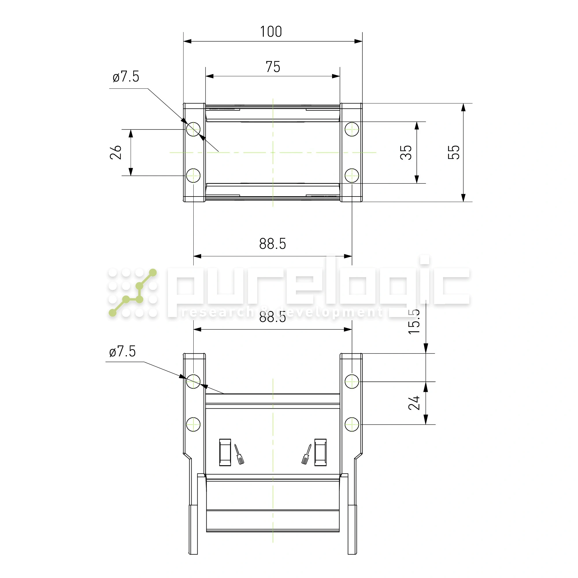 Держатель пластикового кабель-канала J35F.1.75S-FJT 774 Держатель пластикового кабель-канала J35F.1.75S-FJT фото