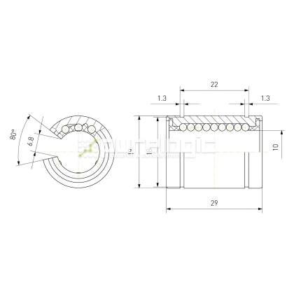 Втулка шариковая LM10-OP 198 Втулка шариковая LM10-OP фото