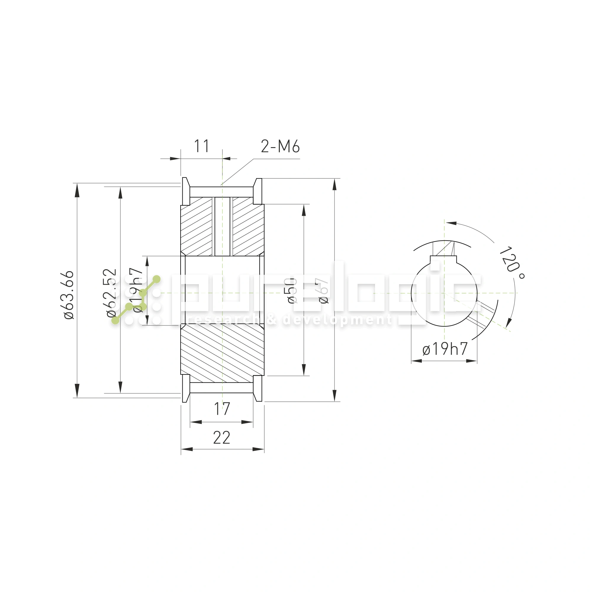 Шкив зубчатый BLA-40-5M-15-A-N19 1 044 Шкив зубчатый BLA-40-5M-15-A-N19 фото