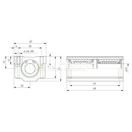 Модуль опорный удлиненный SC10L-UU фото