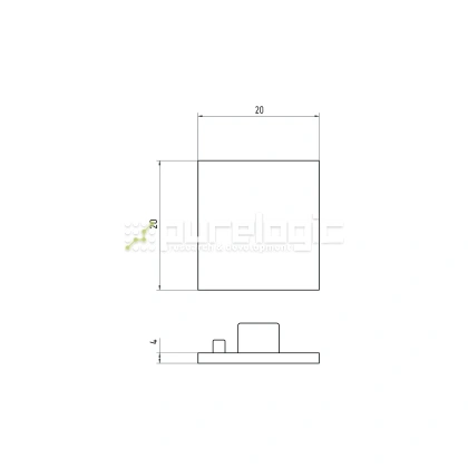 Пластиковая торцевая заглушка 2020EG 15 Пластиковая торцевая заглушка 2020EG фото