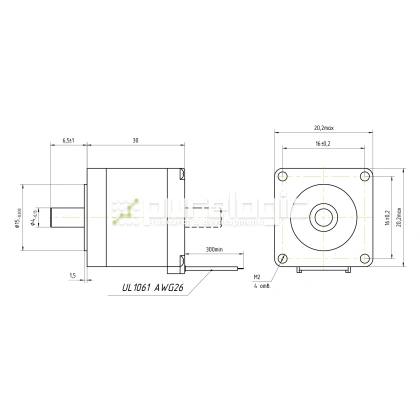 Двигатель шаговый FL20STH30-0604A 3 202 Двигатель шаговый FL20STH30-0604A фото