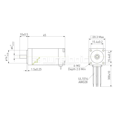Двигатель шаговый биполярный 20CM005 3 839 Двигатель шаговый биполярный 20CM005 фото