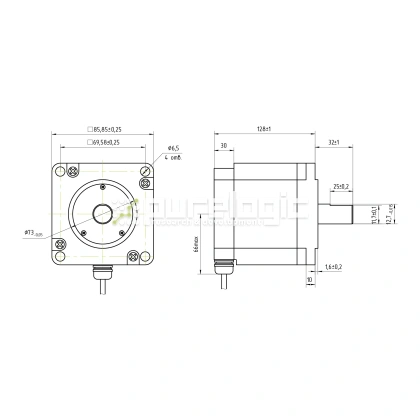 Двигатель шаговый IP65 86CM85-FS фото