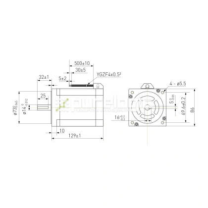 Двигатель шаговый биполярный 86CM120 15 139 Двигатель шаговый биполярный 86CM120 фото