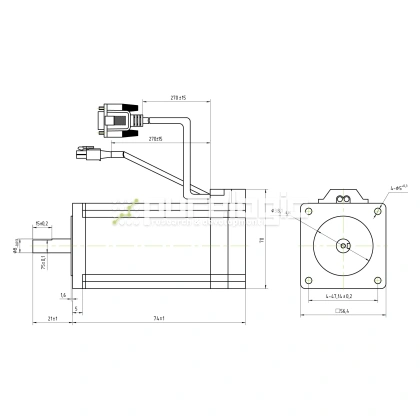 Двигатель шаговый с энкодером CS-M22313 фото