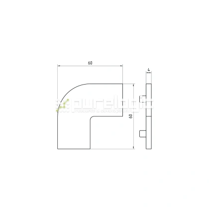 Пластиковая торцевая заглушка 606030BG фото