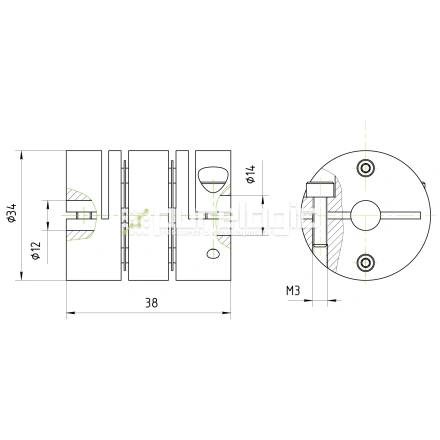 Муфта соединительная BD-3438-12-14 фото